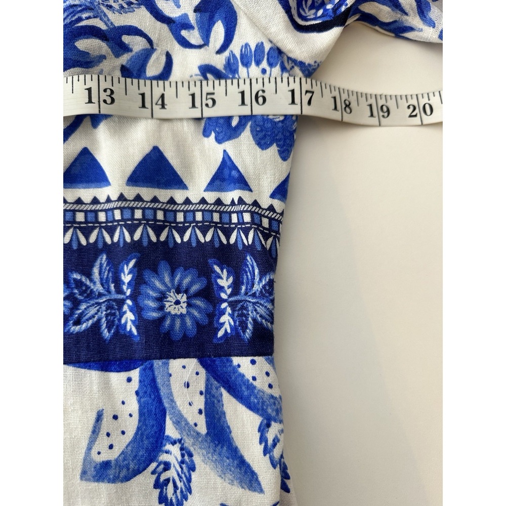 New Caroline Constas Maxi Dress Women's Small Linen Blend Resort Luxury Beach - Picture 9 of 11